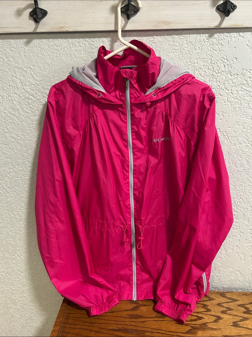 Columbia Pink Rain Jacket XL